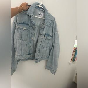 Zara Oversized Denim Jacket Size S